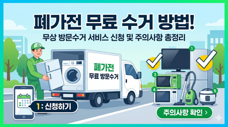  폐가전 무료 수거 방법! 무상 방문수거 서비스 신청 및 주의사항 총정리
