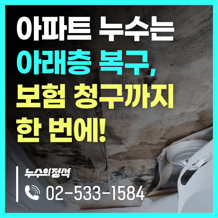  아파트 누수탐지, 아래층 복구와 보험청구까지! 한 번에 해결해야 합니다