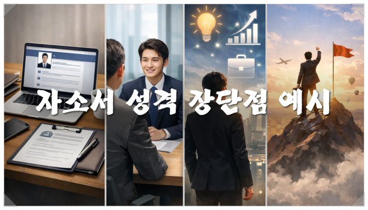  자소서 성격 장단점 예시 모음 합격 구조 직무별 템플릿