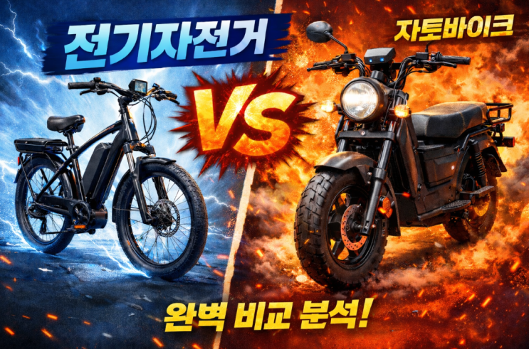  자토바이크 vs 전기자전거, 뭐가 더 나을까? 면허·자전거도로·유지비까지 한 번에 정리