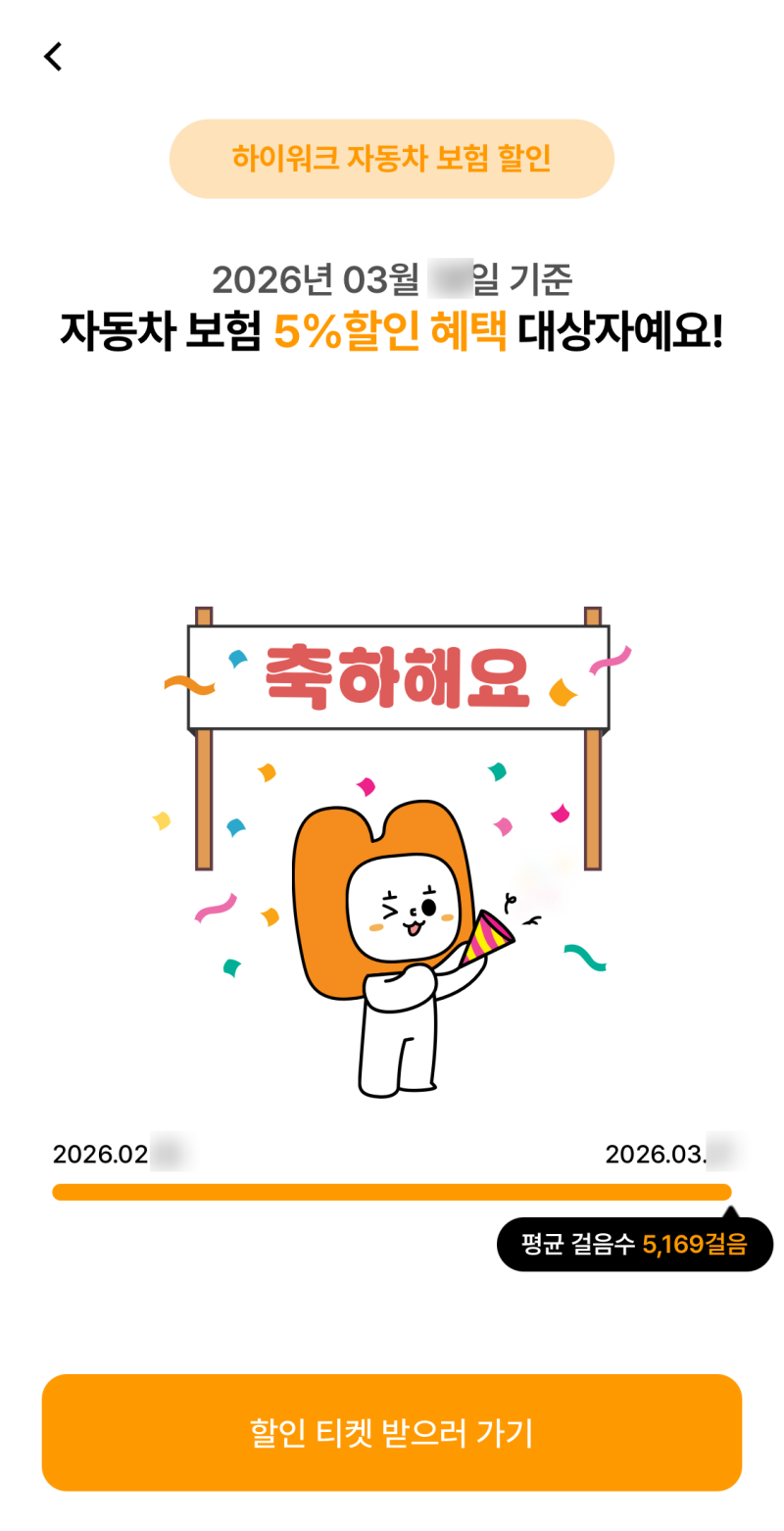 자동차 보험 가입 후에도 만보기로 5% 돌려받는 방법: 현대해상 하이워크 챌린지