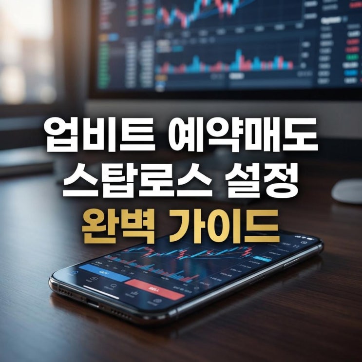  업비트 예약매도 스탑로스 설정 완벽 가이드 폭락장 내 시드 지키기