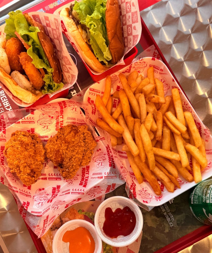  구미 왓더버거 옥계점 햄버거 맛집 직화통새우버거 런치타임