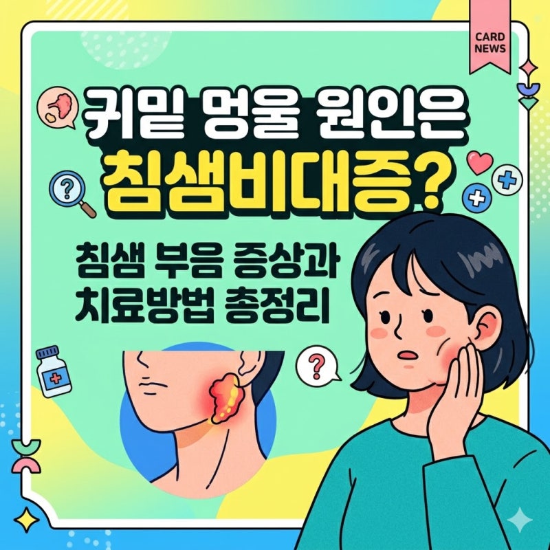 귀밑 멍울 원인은 침샘비대증? 침샘 부음 증상과 치료방법 총정리
