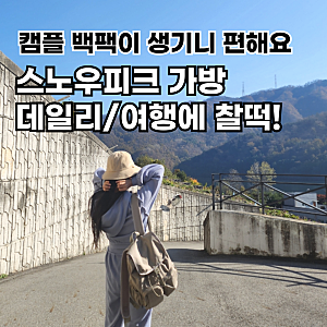스노우피크 어패럴 가방 캠플 백팩 17 경량이라 여행 데일리 등산 모두 찰떡!
