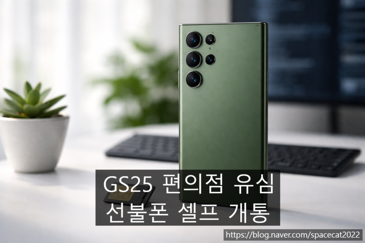  GS25 편의점 유심 선불폰 셀프 개통 순서 핵심정리