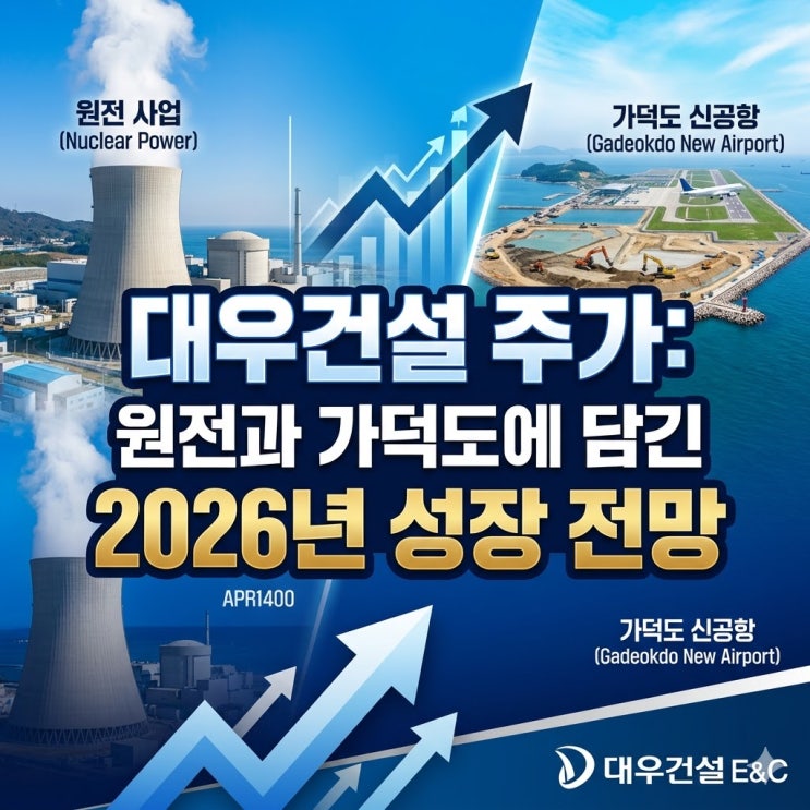  대우건설 주가: 원전과 가덕도에 담긴 2026년 성장 전망