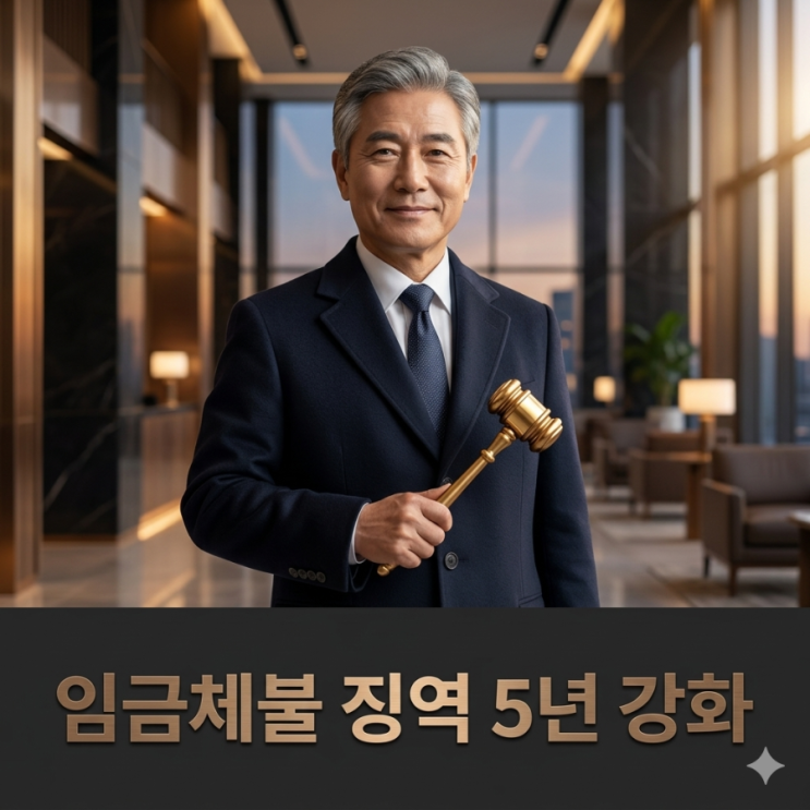  임금체불 처벌 강화 징역 5년! 2026 근로기준법 개정 및 노동감독관 변경 총정리
