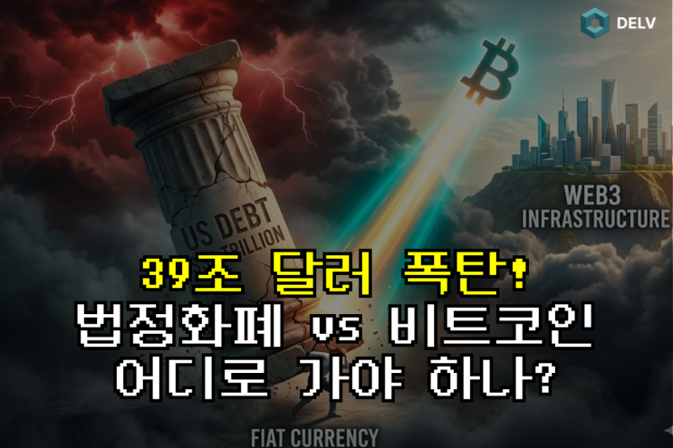  미국 연방정부 부채 39조달러 돌파, 법정화폐의 위기와 비트코인의 부상