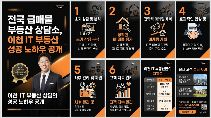  전국 부동산 급매물 상담소!이천IT부동산 성공 노하우 공개
