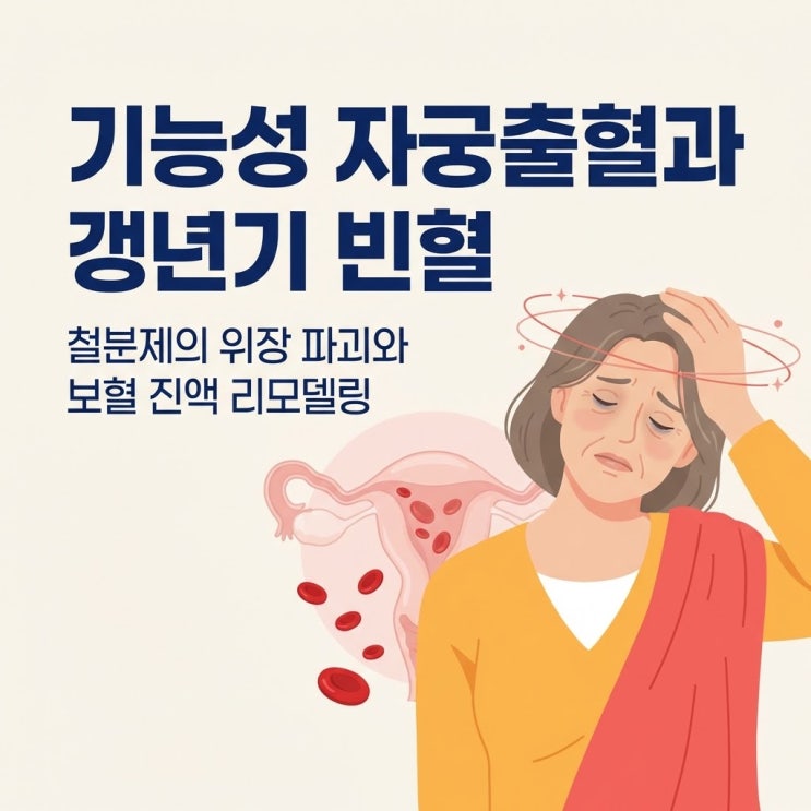  갱년기 기능성 자궁출혈 원인, 철분 결핍성 빈혈 증상과 철분제 부작용