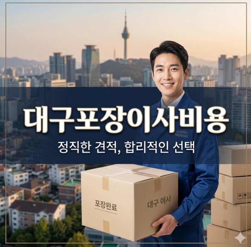 대구포장이사비용 평형별 예상 시세와 추가금 방지 체크리스트