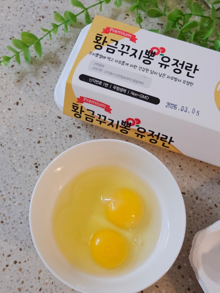  자연방사 유정란 찾는다면? 난각번호1번 황금꾸지뽕유정란 대란 20구 솔직후기