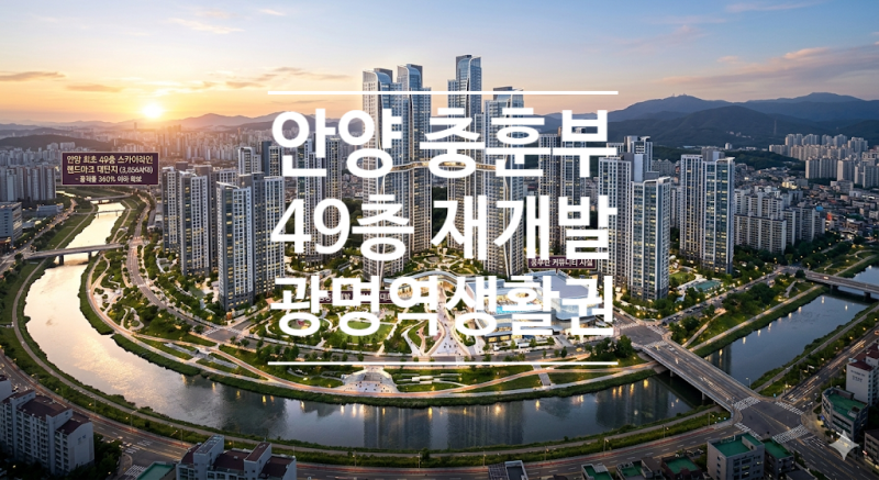 [안양부동산]안양 충훈부 공공재개발 빌라 투자: 49층 스카이라인으로 바뀐다. 초중고 초학세....