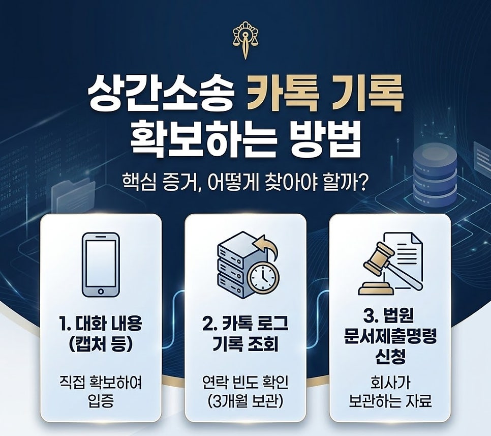 상간소송 카톡 기록 확보하는 방법은