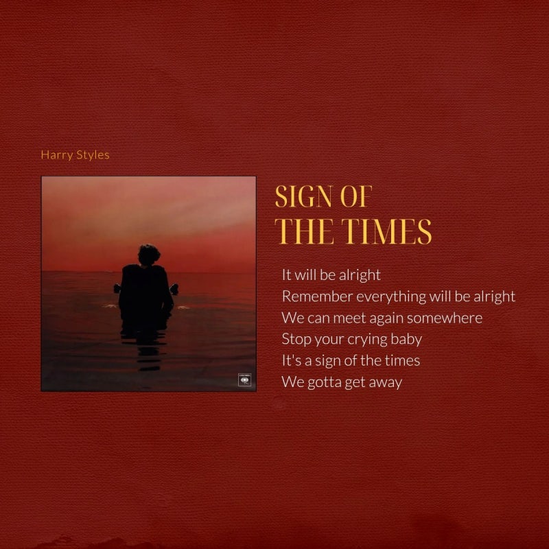 Harry Styles 해리 스타일스 sign of the times 가사 해석(번역) 뜻 발음 원곡