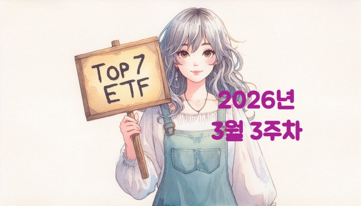  개인이 가장 많이 산 국내 ETF TOP 7 + 주간 수익률 TOP 7 | 2026년 3월 3주차