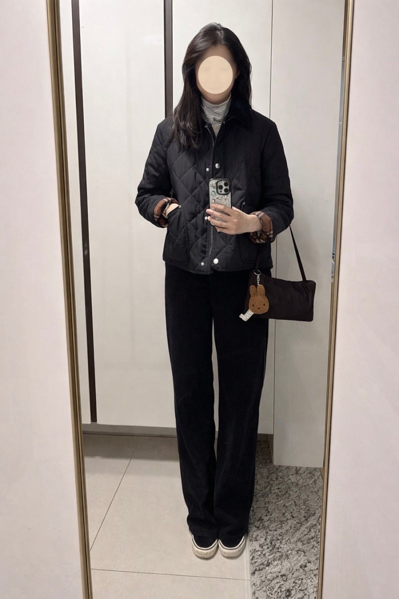 등하원룩, 편하지만 흐트러지지 않는 버버리 퀄팅 자켓 데일리 착장