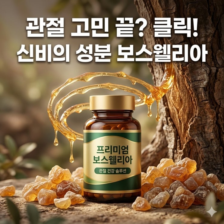  보스웰리아 환 알약 관절 영양제 제대로 골라 무릎 통증 걱정 없이 걷는 비결