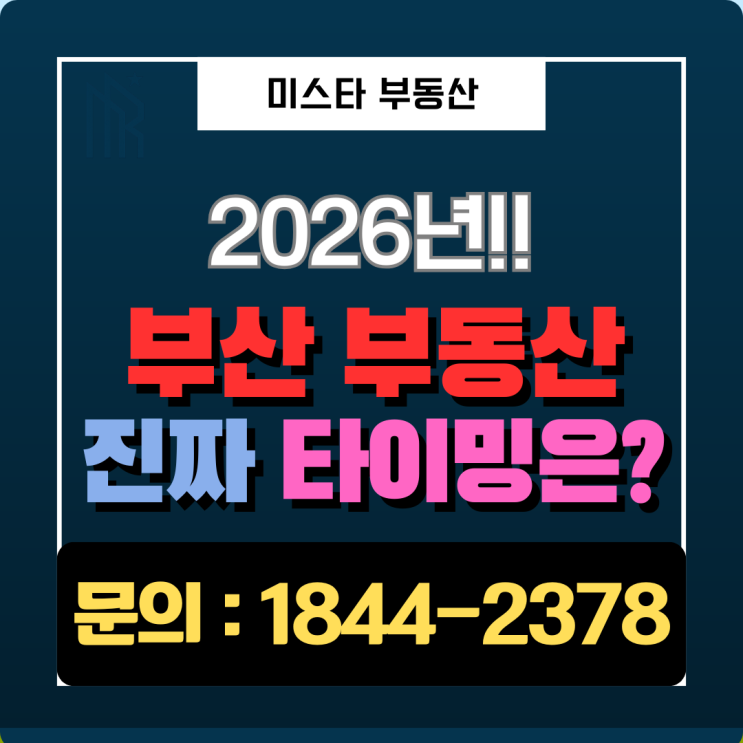  지금 집 사도 될까? 2026년 부산 부동산, 진짜 타이밍은 언제일까?
