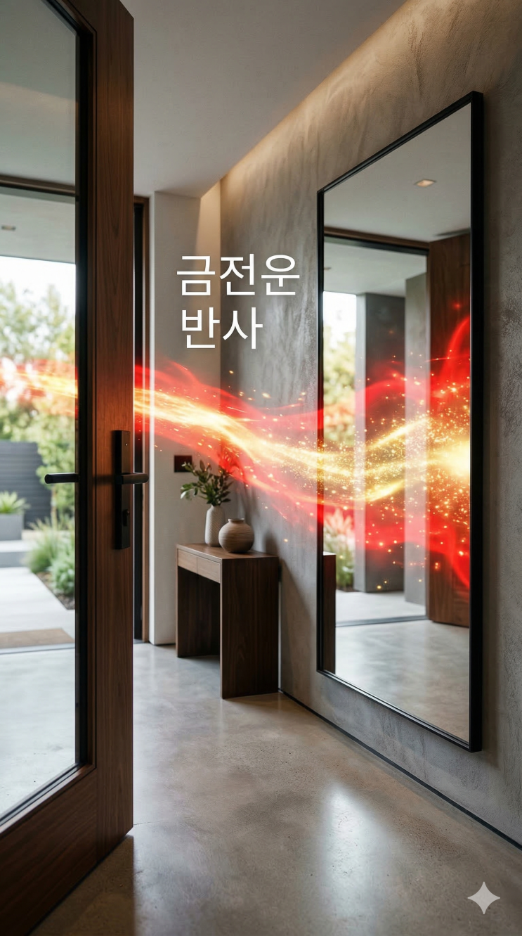  현관 거울 풍수, 문을 열자마자 정면에 있다면 당장 떼어내십시오 (돈 부르는 인테리어)