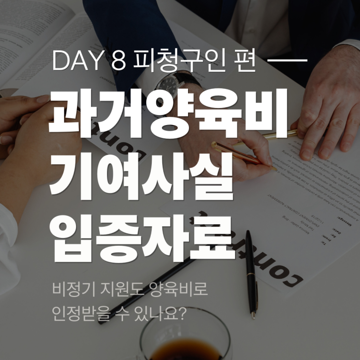  [피청구인 편 3] 비정기적으로 도움을 줬는데, 이것도 양육비로 인정받을 수 있나요?