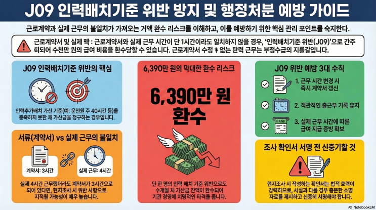  장기 요양 기관 환수금 처분 사태 방지를 위한 가이드: J09 운전원 위반 사례