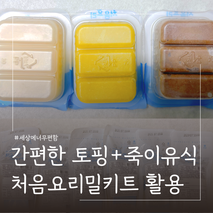  간단한 토핑이유식 만드는법 처음요리 이유식 밀키트 추천