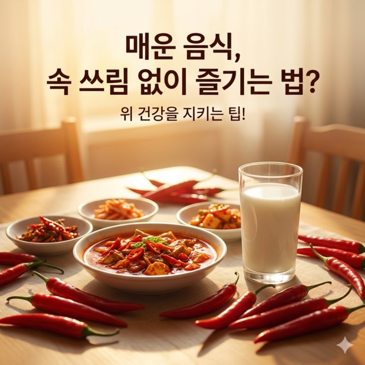  매운거 먹고 속쓰릴때 우유 마시면 정말 괜찮을까? 속을 편안하게 달래는 비결