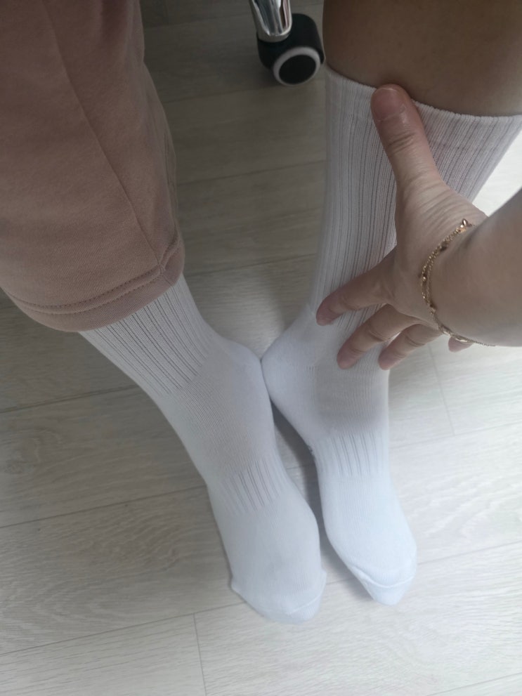  삭피엔스 장목 양말 후기｜발 안정감 좋은 쿠션 흰양말 추천