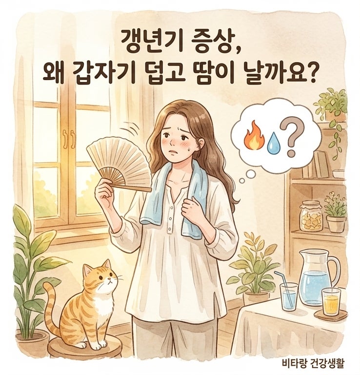 갱년기 증상, 갑자기 욱하고 땀 줄줄? 방치하면 우울증까지 와요!