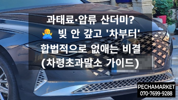  과태료·압류 산더미? ️ 빚 안 갚고 '차부터' 합법적으로 없애는 비결 (차령초과말소 가이드)