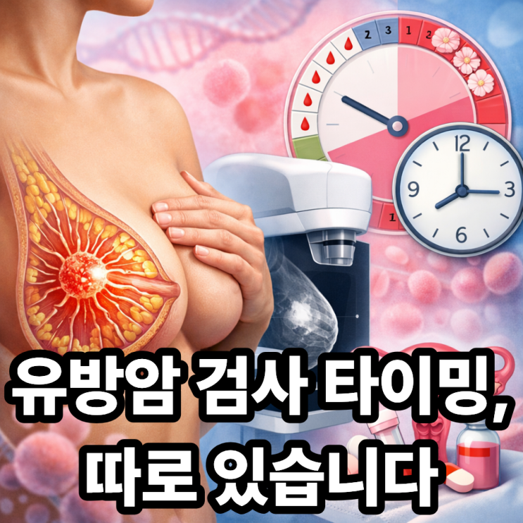  유방암과 생리주기의 관계, 언제 검사해야 가장 정확할까?
