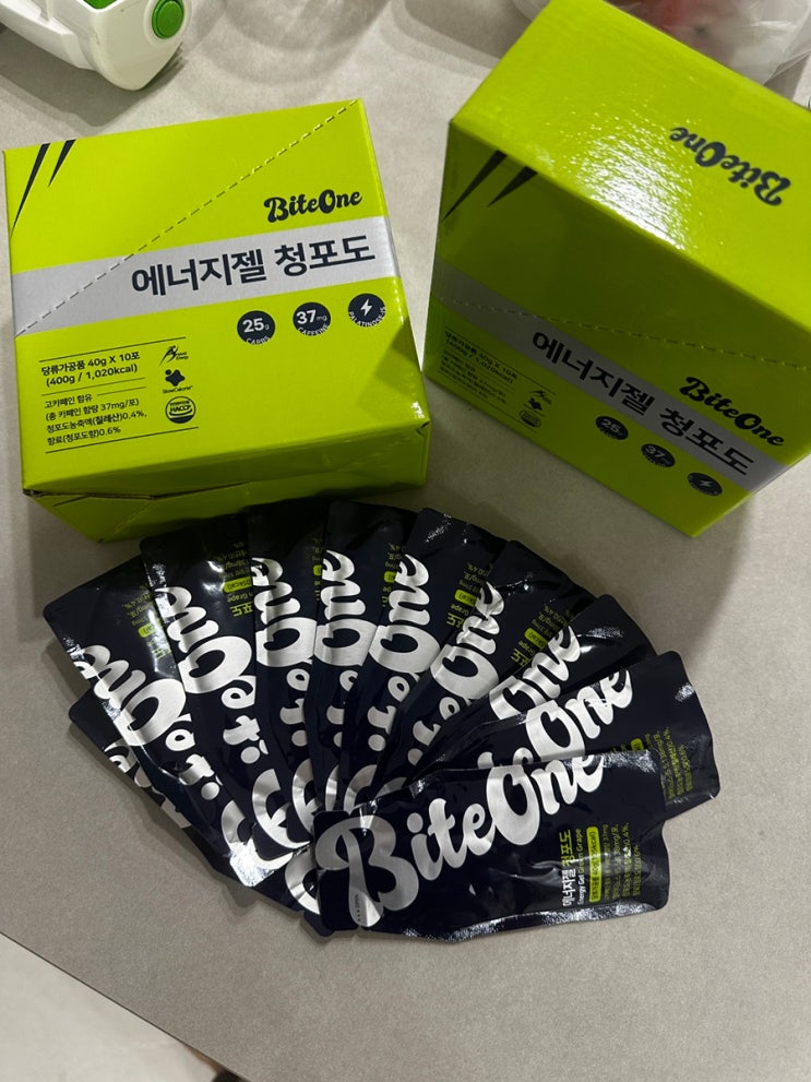 러닝 에너지젤 추천 | 바이트원 청포도 10KM 테스트 후기 (물 없이 섭취 가능)
