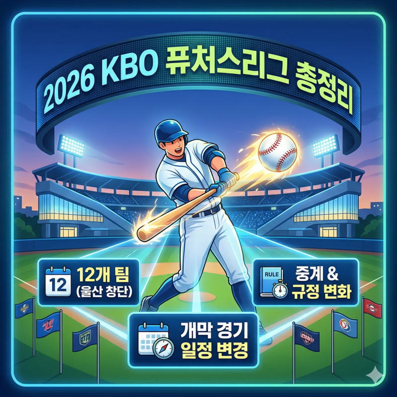 2026 KBO 퓨처스리그 12개 팀 개막 경기 일정 중계 규정 변화까지 총정리