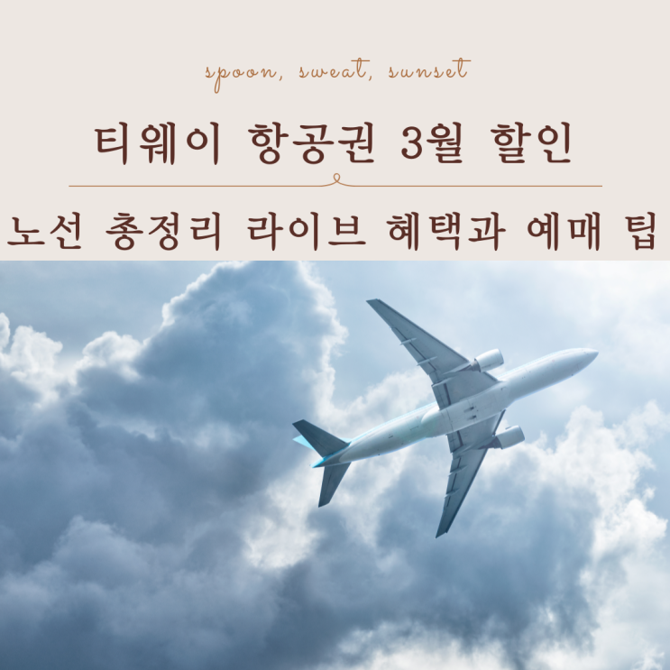  티웨이 항공권 3월 특가 다낭 도쿄 파리 노선 할인 정보 총정리