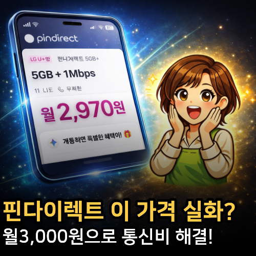  핀다이렉트알뜰폰 이 가격 실화? 핀다이렉트유심 셀프개통 후기