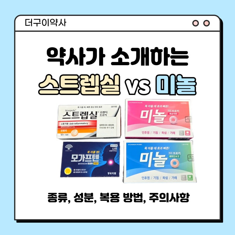 스트렙실만 먹고 계셨나요? 목 아플 때 먹는 약 제대로 고르는 방법