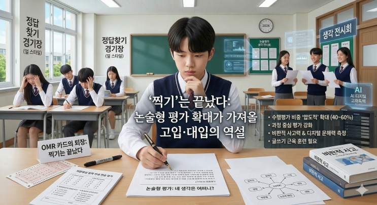  '찍기'는 끝났다: 논술형 평가 확대가 가져올 고입·대입의 역설