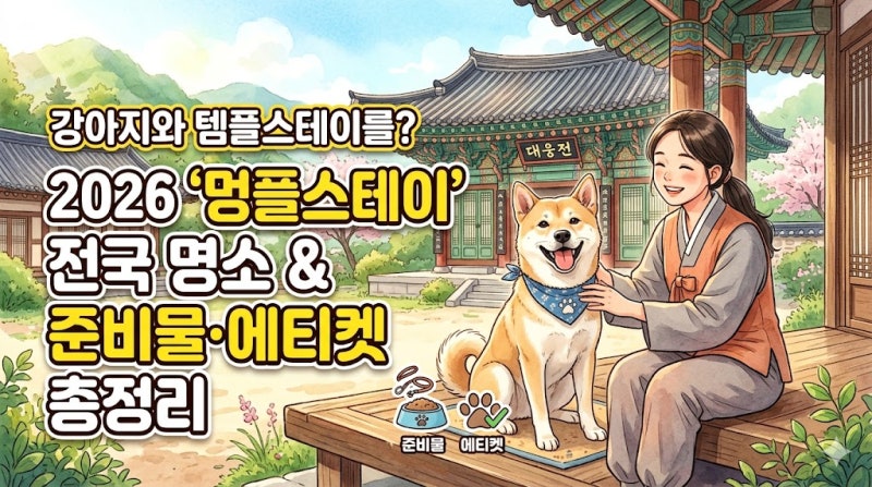 강아지와 템플스테이를? 2026 '멍플스테이' 전국 명소 및 준비물·에티켓 총정리