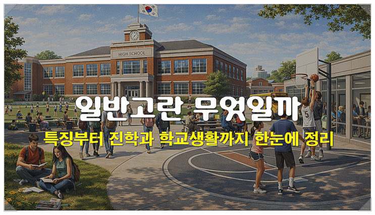  일반고란 무엇일까, 특징부터 진학과 학교생활까지