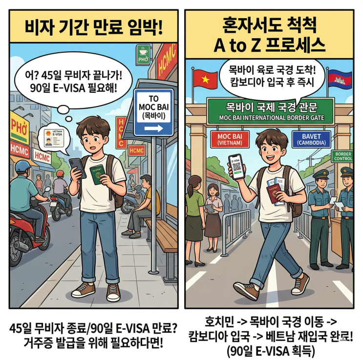  베트남 호치민 육로 목바이 90일 e 비자런 혼자서도 척척 A to Z