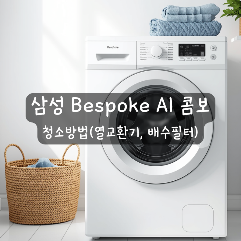 삼성 비스포크 AI 콤보 세탁기 청소 방법 (열교환기, 배수필터 등)