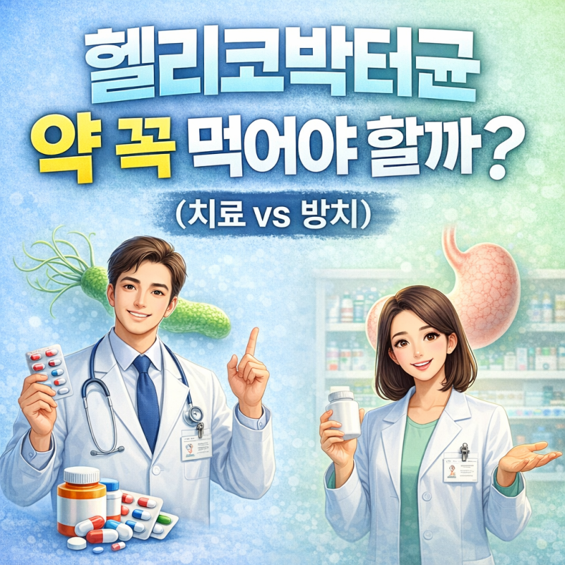 헬리코박터균 약 꼭 먹어야 할까? (치료 vs 방치), 영양제추천, 치료권장해야하나? 좋은 음식 ....