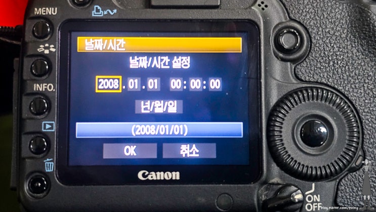  DSLR 카메라 날짜 초기화 또는 설정이 자꾸 풀린다면 내장 코인전지 방전 때문이라네요.Canon 5D Mark2 기준