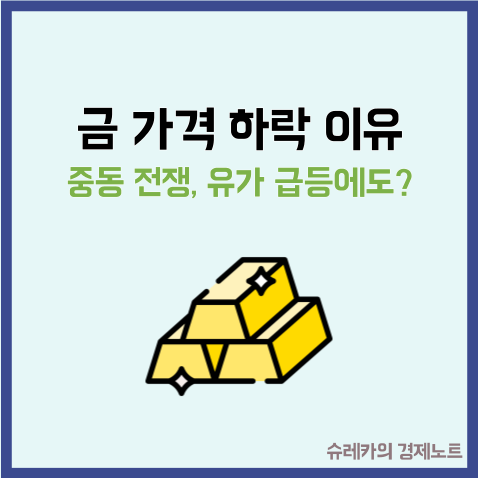  국제유가 폭등, 지정학적 위기인데 금값은 왜 떨어질까?