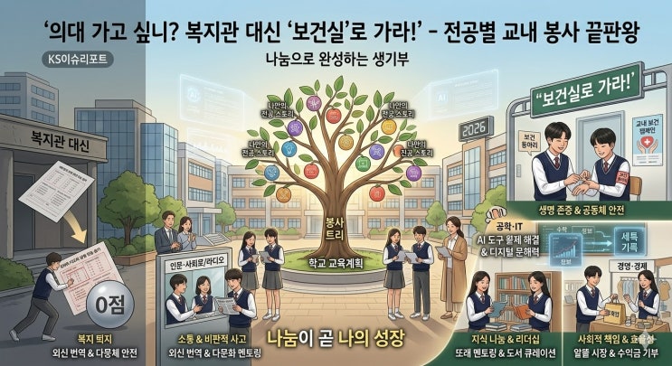  "의대 가고 싶니? 복지관 대신 '보건실'로 가라!" 전공별 교내 봉사 끝판왕