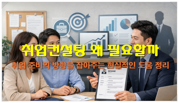  취업컨설팅 왜 필요할까 취업 준비의 방향을 잡아주는 현실적인 도움
