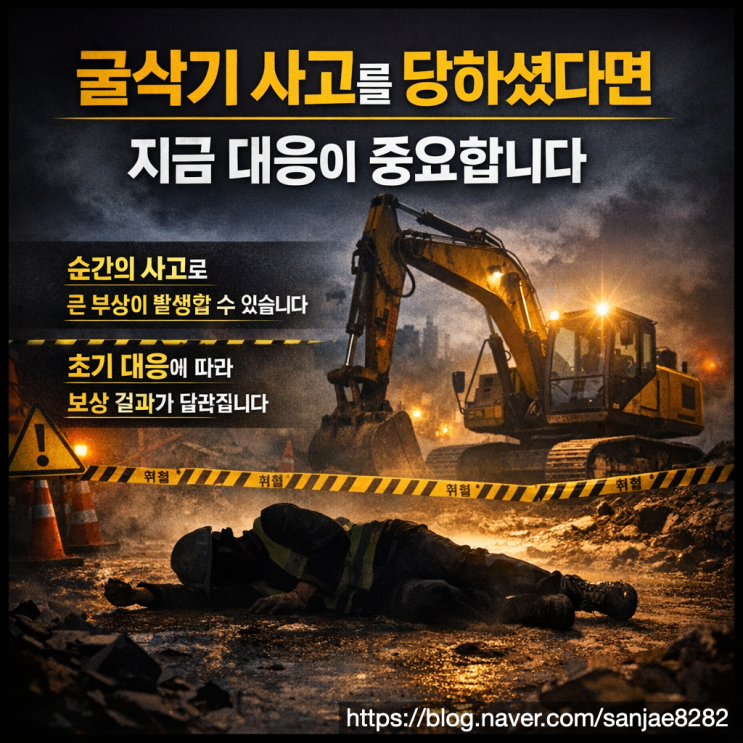  건설 현장 굴삭기 사고 산재 보상 제대로 받는 방법