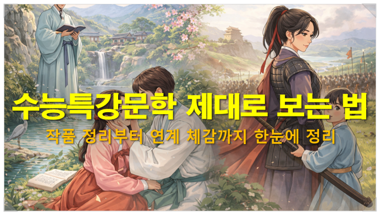  수능특강 문학 제대로 보는 법, 작품 정리부터 연계 체감까지